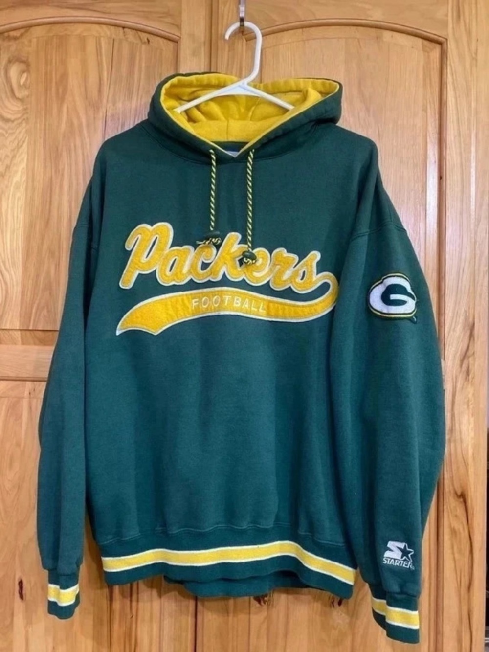 Vintage 90’s Starter NFL Green Bay Packers Pull Over Hoodie Men’s Large